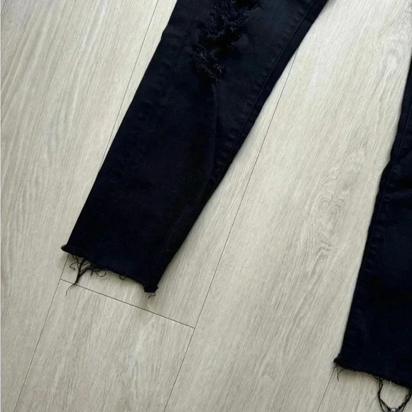 Frame Denim Jeans Women's Le Skinny de Jeanne Distress Made In USA Black - Picture 5 of 8